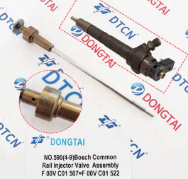 NO.590(4-9) BOSCH Common Rail Injector Valve Assembly F 00V C01 507=F 00V C01 522 For Injector 0445110476