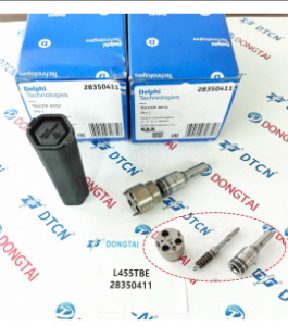 NO.608(3-13) Original Delphi CR Nozzle 28350411/L455TBE for HYUNDAI HEAVY BEBE4L06001, 33800-84720, 3380084720: