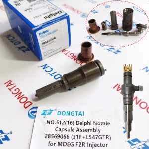 NO.512(16) Delphi Nozzle Capsule Assembly 28569066 (21+L547) For MDEG F2R Injector BEBJ1C01001/ A9360702187/ A9362187