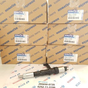 Original Diesel Fuel Common Rail Injector 295050-0720  6252-11-3100 For KOMATSU