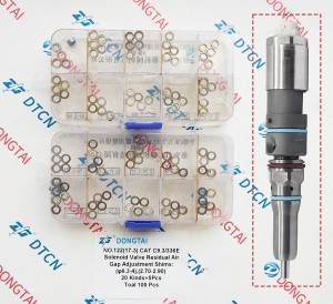 NO.122(17-3) CAT C9.3/ 336E Solenoid Valve Residual Air Gap Adjustment Shims : (φ6.3-4), (2.70-2.90) 20kinds x 5Pcs, Total 100Pcs