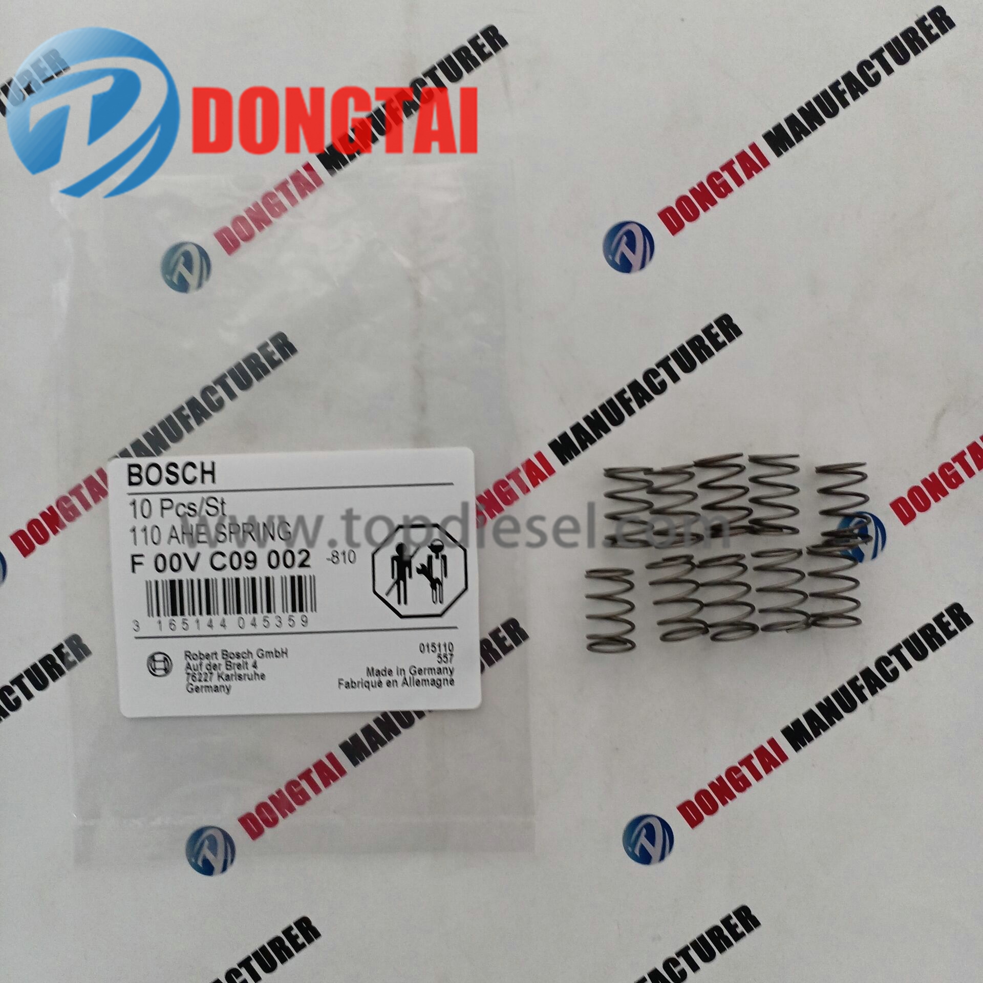 Manufactur standard Bosch Nozzle - NO.587(5）F 00V C09 002 AHE Spring for BOSCH 110 Series injector – Dongtai