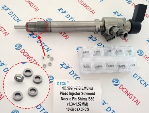 NO.592(5-2) Siemens Piezo injector nozzle pin shims B60 (1.34-1.52MM) 10Kinds x5pcs