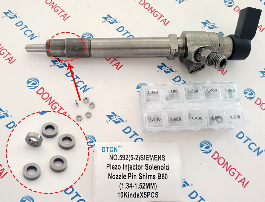 New Delivery for Cr816 Common Rail Euieup Heui Test Bench - NO.592(5-2) Siemens Piezo injector nozzle pin shims B60 (1.34-1.52MM) 10Kinds x5pcs – Dongtai