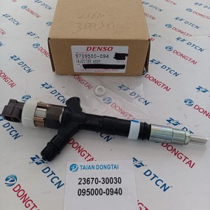 DENSO Common Rail Injector 23670-30030, 095000-0940 for TOYOTA