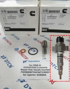NO.109(6-2) DONGFENG Cummins  Repair Kits Nozzle Number  P4359206FSW/5473189EF  for injector 4359204