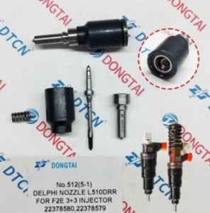 NO.512(5-1) DELPHI Nozzle L510DRR For F2E 3+3 Injector 22378579, 22378580：