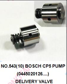 NO.543(10) BOSCH CP5 PUMP (0445020126….)  DELIVERY VALVE