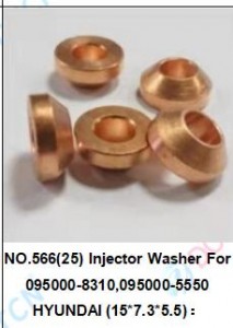 NO.566(25) Injector Washer For 095000-8310,095000-5550 HYUNDAI (15*7.3*5.5)：
