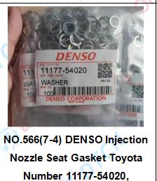 NO.566(7-4) DENSO Injection Nozzle Seat Gasket Toyota Number 11177-54020, 11177-64010