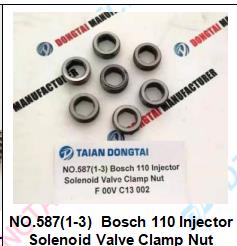 NO.587(1-3)  Bosch 110 Injector Solenoid Valve Clamp Nut F 00V C13 002