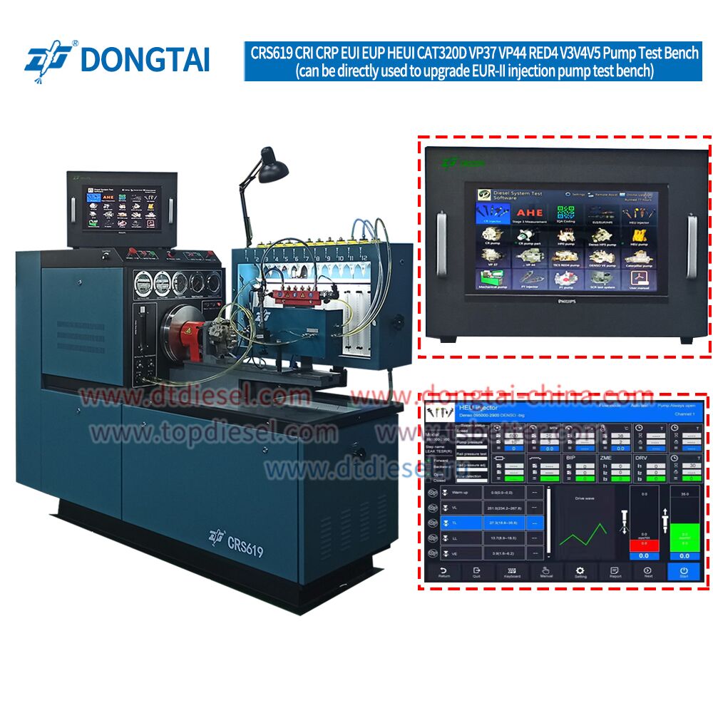 CRS619 CRI CRP EUI EUP HEUI CAT320D VP37 VP44 RED4 V3V4V5 Pump Test Bench Featured Image
