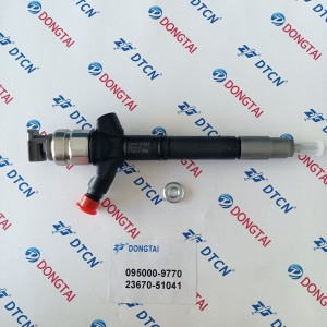 DENSO Common Rail Injector 095000-9770, 23670-51041 For TOYOTA Land Cruiser 1VD-FTV Engine