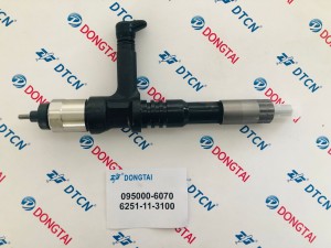 DENSO Common Rail Injector 095000-6070  6251-11-3100 FOR KOMATSU PC400-8 PC450-8