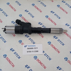 DENSO Common Rail Injector 095000-1211 for KOMATSU 6156-11-3300