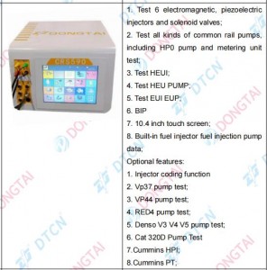 CRS590 CRI,CRP,EUI,EUP, HEUI, 320D VP37 VP44 RED4 ECD System Tester 10.4in display